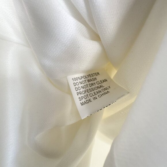 Ieena for Mac Duggal  White Rhinestone Embellished Neckline Shift Dress Size 4 - Picture 13 of 14